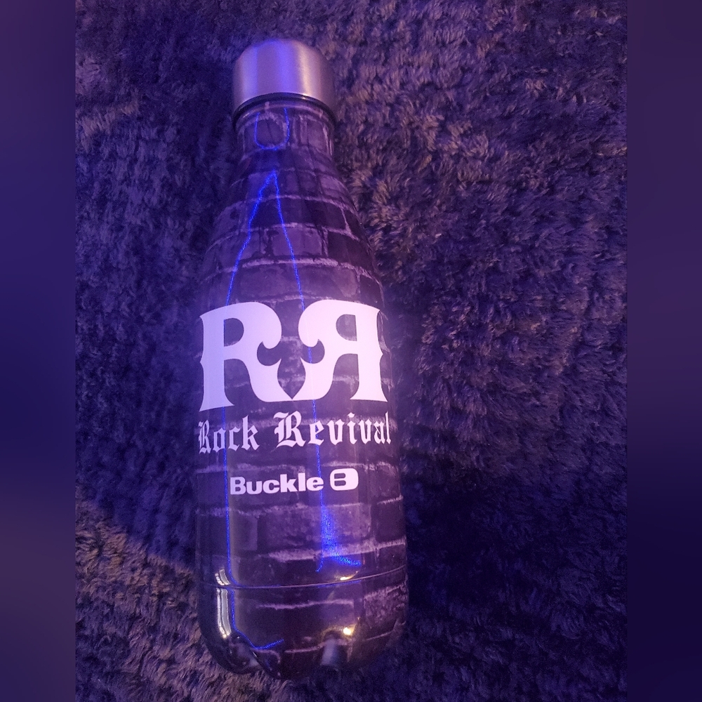 Special Edition Rock Revival Buckle Water Bottle - Black and White NWT